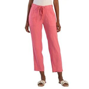 KUT from the Kloth Rosalie Drawstring Pants Size 2X Dawn Pink‎ Linen Blend